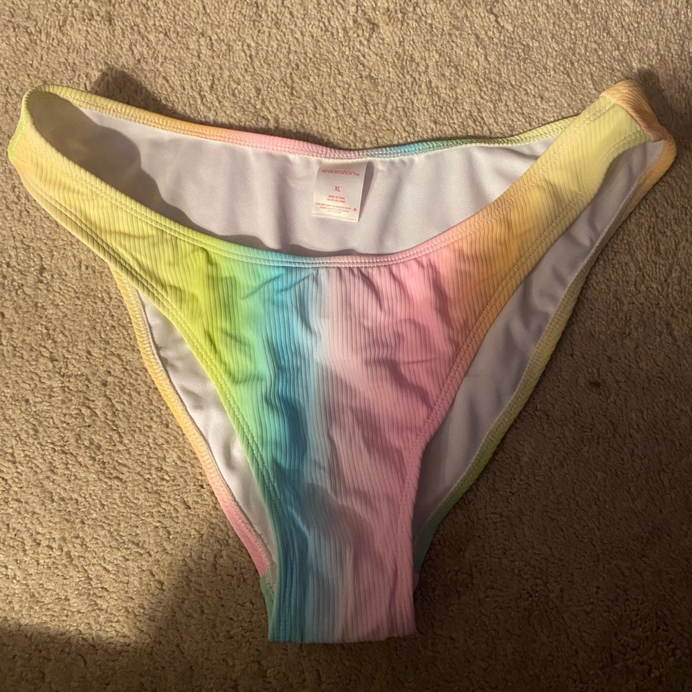 Tie-Dye Pastel Ribbed Bikini Bottoms XL